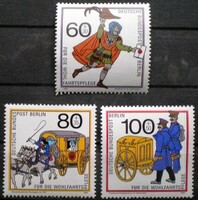 BB852-4 / Németország - Berlin 1989 Népjólét : Postai Szállítástörténet bélyegsor postatiszta