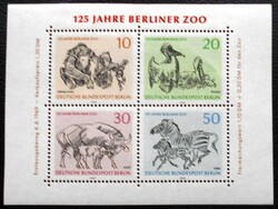 BBb2 / Németország - Berlin 1969 125 éves a Berlini állatkert blokk postatiszta