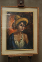 Female portrait, oil painting