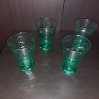 Zöld üvegpoharak 4 db