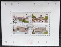 Bbb8p / germany - berlin 1987 the 750 year old berlin block stamped