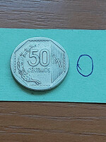 Peru 50 centimeter 2001 copper-nickel #o