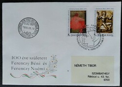 Ff4047-8 / 1990 Ferenczy Noémi and Béni stamp series ran on fdc