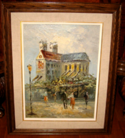 Wonderful modern impressionist painting: French cityscape