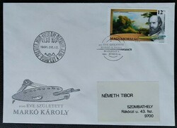 Ff4095 / 1991 Károly Markó stamp on fdc