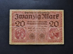 Germany 20 marks 1918, f+