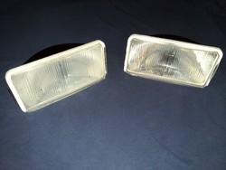 Old Czechoslovak car luminaires in pairs in one picture