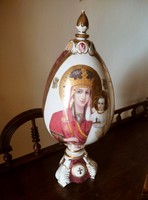 Porcelain ornament with a holy image