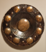 Huge shield style red copper wall plate