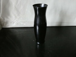 Black art deco metal vase from the Berndorf Austria factory from 1930.