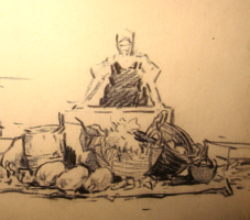 ÚJPESTI PIAC GARANTÁLTAN EREDETI PÖRGE GERGELY /1858-1930/ GRAFIKA