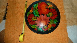 Painted colored floral wall plate