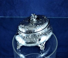 Beautiful, antique silver sugar box, German, ca. 1890!!!