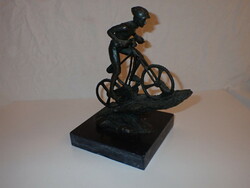 The cyclist............. Bronze statue