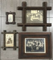 Tramp art frames with photos!