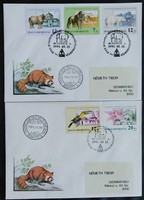 Ff4088-92 / 1991 125 years of the Budapest animal and botanical garden stamp series on fdc