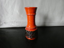 Jasba orange/brown vase West German vase with model number n 101 11 20 1960.