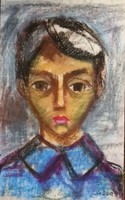 Portrait of a little boy by painter János Józsa