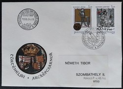 Ff4035-6 / 1990 historical portrait gallery iii. Stamp line ran on fdc