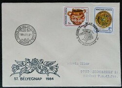 Ff3649-50 / 1984 stamp day - Zsolna ceramics stamp series ran on fdc