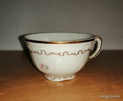 Zsolnay porcelán arany tollazott kávéscsésze (F-1-1)