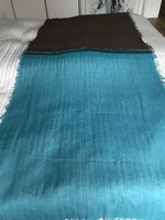 Huge betty barclay scarf in deep turquoise and brown, 200 x 85 cm, new
