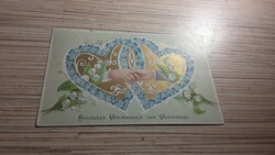 Antique embossed greeting postcard.