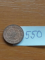 NÉMETORSZÁG 1 EURO CENT 2002 / F  550