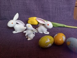 Porcelain bunny figurines for sale by aquincumi and metzler&ortloff