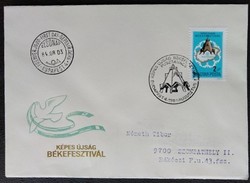 Ff3645 / 1984 peace festival stamp ran on fdc