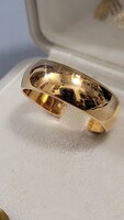 (13) 14 K arany jegygyűrű, karika gyűrű 6,74 g