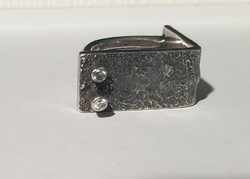 Silver unique ring