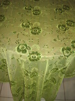 Beautiful sequin embroidered floral special green tablecloth running