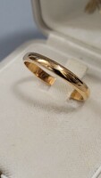 (5) 14 K arany jegygyűrű, karika gyűrű 1,96 g