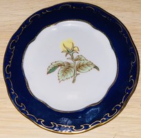 Zsolnay mini bowl with gilded border 8.3 mm yellow rose motif
