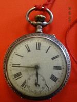 Antique silver Swiss men's pocket watch