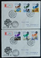 Ff3599-604 / 1983 world year of communications stamp series ran on fdc