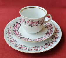 Porcelain breakfast set cup saucer small plate with flower pattern coffee tea