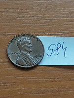 Usa 1 cent 1960 d, copper-zinc, abraham lincoln 584