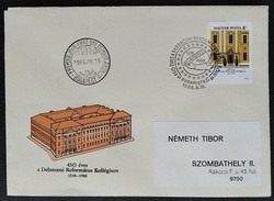 Ff3934 / 1988 450-year-old Debrecen reformed college stamp ran on fdc