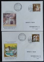 Ff3994-7 / 1989 the most beautiful caves of Hungary stamp series ran on fdc