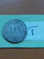 German Empire deutsches reich 10 pfennig 1922 zinc, ii. Vilmos #t