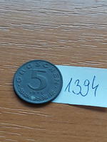 Austria 5 groschen 1976 zinc 1394