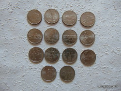 Usa souvenir 25 cents - 1/4 dollar 14 pieces lot!