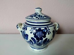 Korondi blue floral pot, circa 1980s, made by Árpád máthé