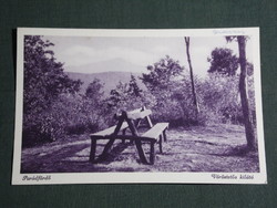 Képeslap,Postcard, Parádfürdő, vöröstetős kilátó látkép,1930-40