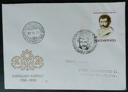 Ff3432 / 1980 kisfaludy Károly stamp ran on fdc