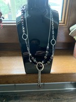 Swarovski kristály és gyöngy nyaklánc