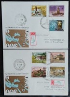 Ff3383-9 / 1980 seven wonders of the ancient world stamp series ran on fdc