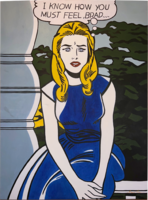Roy Lichtenstein ikonikus pop art képének olaj másolata